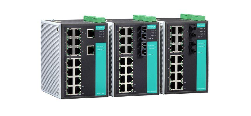 Moxa EDS-516A系列智能交换机 工业网络设备的可靠之选